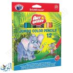 الوان خشب عملاق 12 لون مع براية ErichKrause