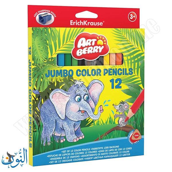 الوان خشب عملاق 12 لون مع براية ErichKrause