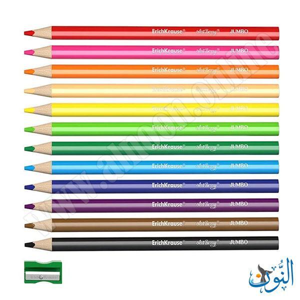 الوان خشب عملاق 12 لون مع براية ErichKrause