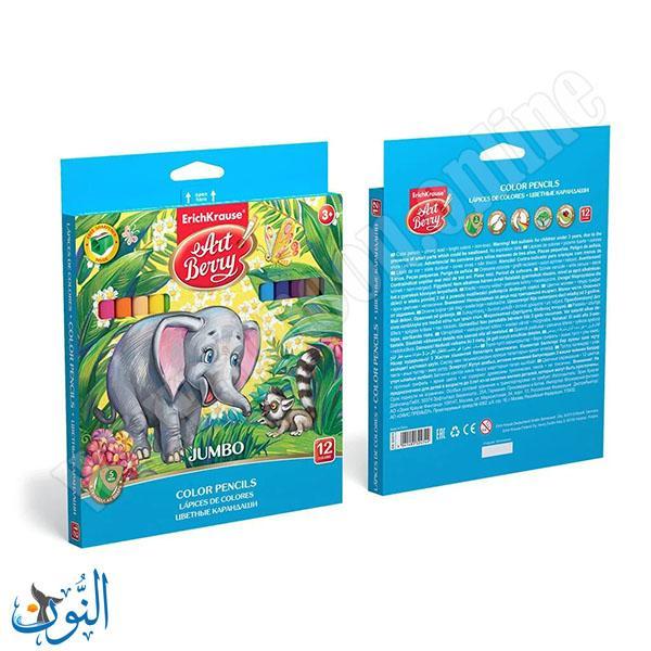 الوان خشب عملاق 12 لون مع براية ErichKrause