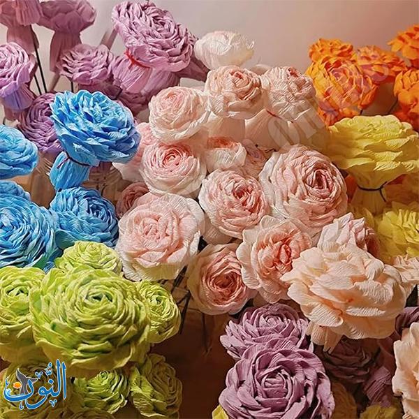 ورق زينة مجعد 1.5/0.5 متر 10 ورقات ملون Crepe Paper