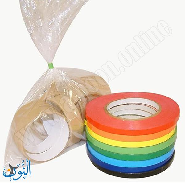 شريط لاصق لربط الاكياس 12 ملم طول 66 متر