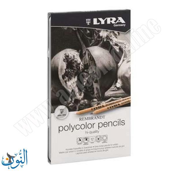 طقم 12 قلم رصاص تدرج رمادي  LYRA POLYCOLOR Pencils
