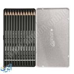 طقم 12 قلم جرافيت للرسم LYRA art design