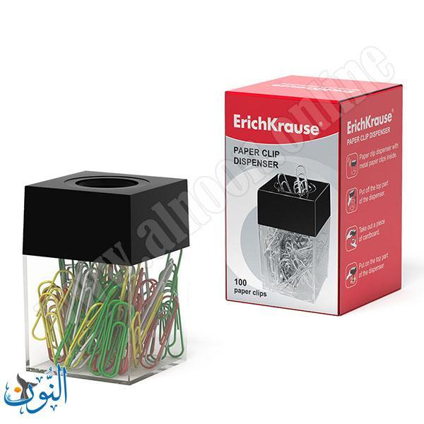 علبة مشابك مغناطيسية مع 100 مشبك ملون ErichKrause
