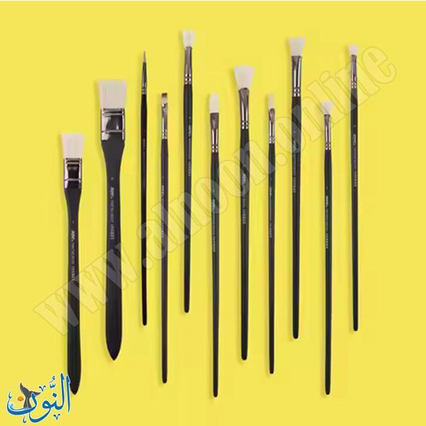 طقم  الرسم الاحترافي 11 فرشاة بشعيرات طبيعية عالية الجودة ماريس