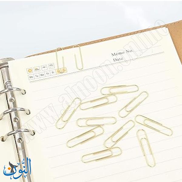 مشابك ورق ذهبية 33 ملم علبة 100 قطعة  Admiral