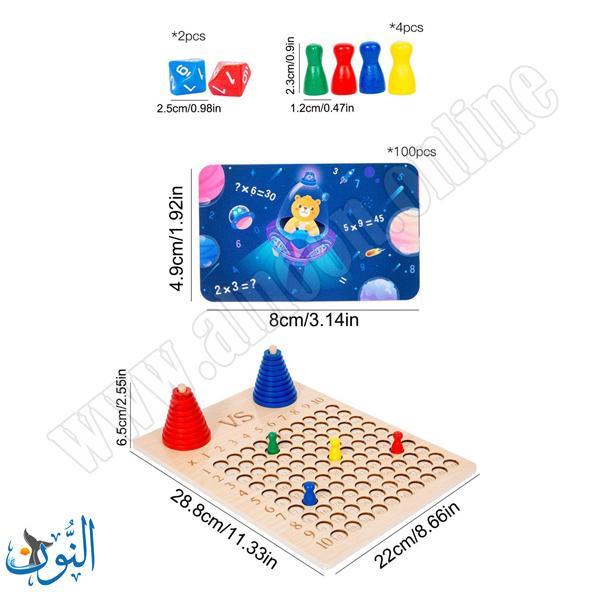 لوحة تحدي جدول الضرب