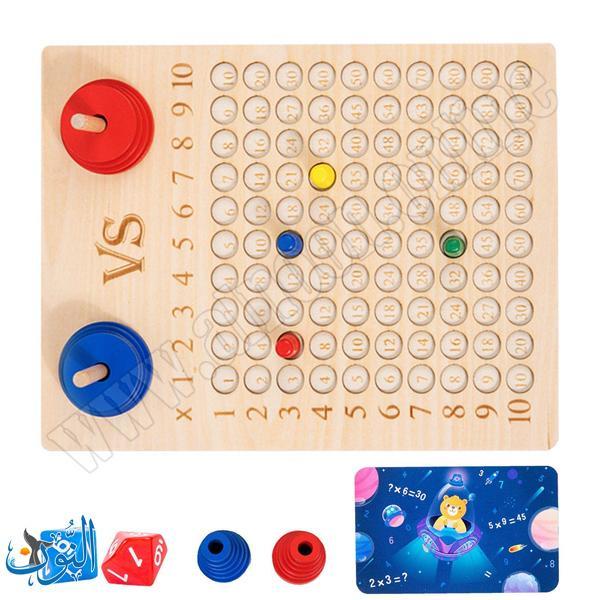 لوحة تحدي جدول الضرب