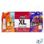 طقم الوان زيتية 10 لون 20 مل + فرشاة pebeo XL