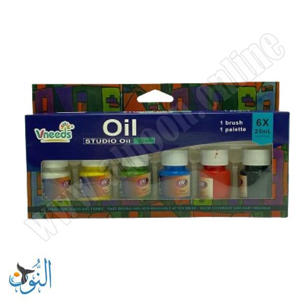 الوان زيتية 25 مل 6 لون Vneeds Oil