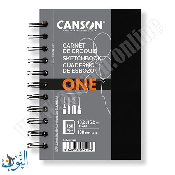 دفتر رسم سلك 100غم 80 ورقة CANSON ONE A6 10.2X15.2 cm