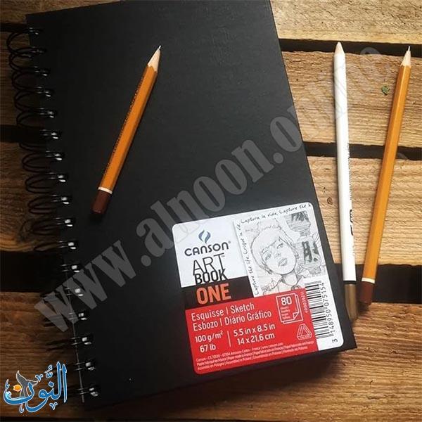 دفتر رسم سلك 100غم 80 ورقة CANSON ONE A4 21.6X27.9 cm