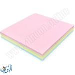 ورق ملاحظات لاصق 4 لون طباشيري قياس 76*76 100 ورقة