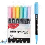 طقم 6 اقلام تحديد monami 601 Pastel