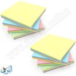 ورق ملاحظات لاصق 4 لون طباشيري قياس 76*76 100 ورقة