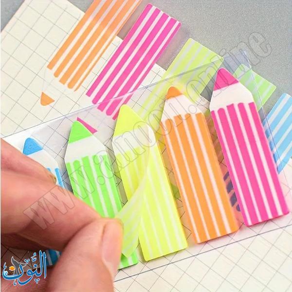 مؤشر لاصق 5 لون شكل قلم