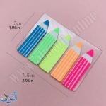 مؤشر لاصق 5 لون شكل قلم