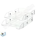 طبق وثائق بلاستيك مزدوج متحرك