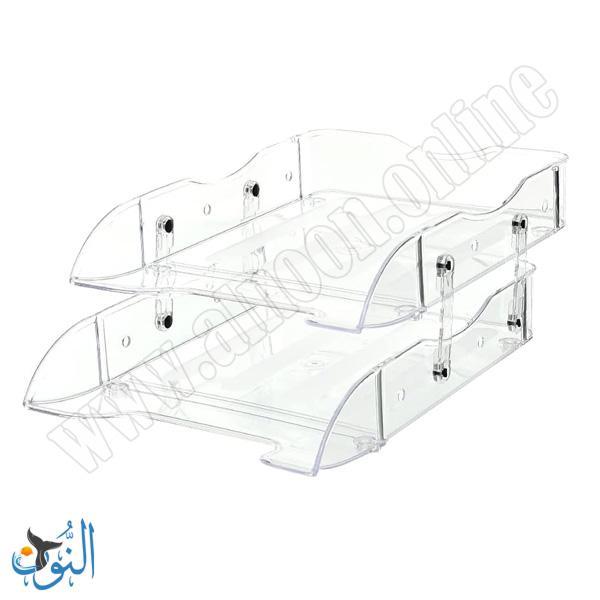 طبق وثائق بلاستيك مزدوج متحرك