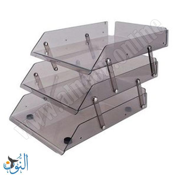 طبق وثائق بلاستيك ثلاثي متحرك