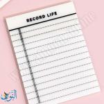 ورق ملاحظات لاصق شفاف ابيض 10-14