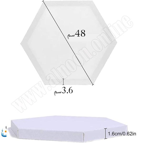لوحة قماش للرسم شكل سداسي 24 سم قطن 100% ماريس