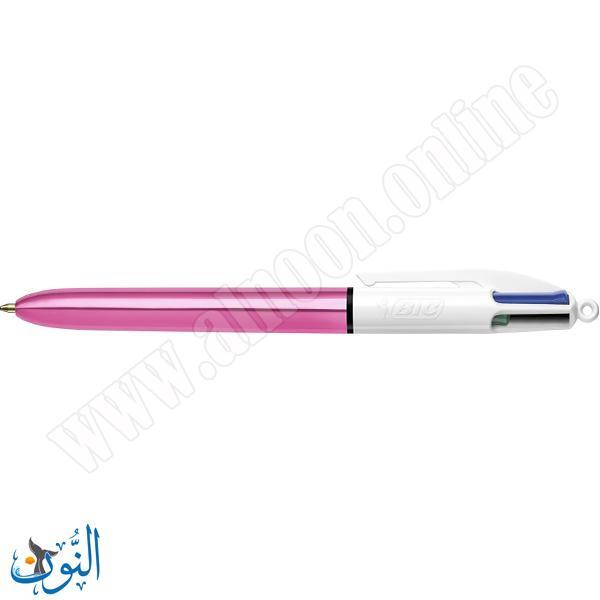 قلم حبر جاف 4 لون BIC SHINE