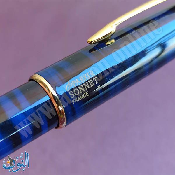 قلم حبر سائل  PARKER SONNET LAQ BLUE