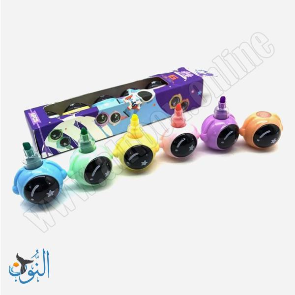 اقلام تحديد 6 لون شكل رائد فضاء