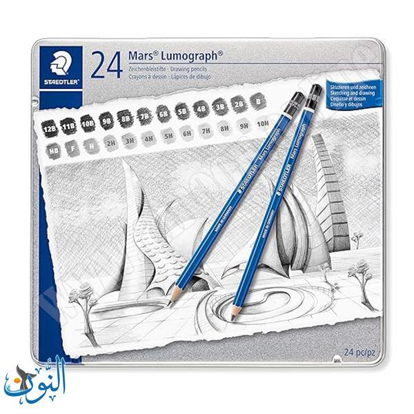 طقم اقلام جرافيت 24 درجة STAEDTLER Lumograph