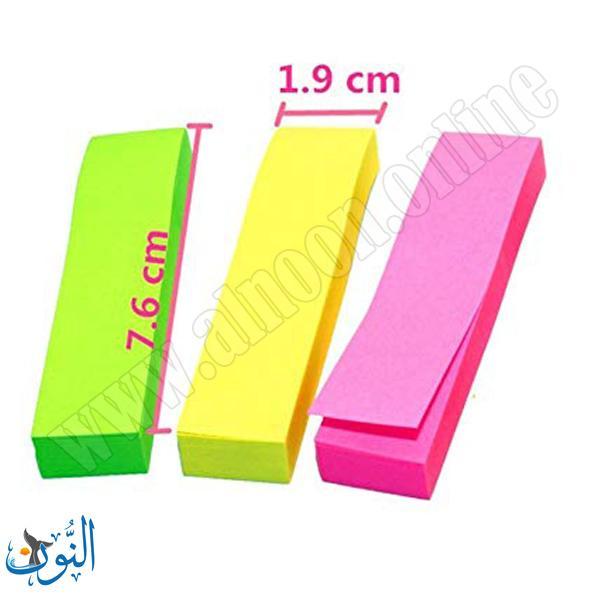 ورق ملاحظات لاصق شرائح 5 لون 100 ورقة