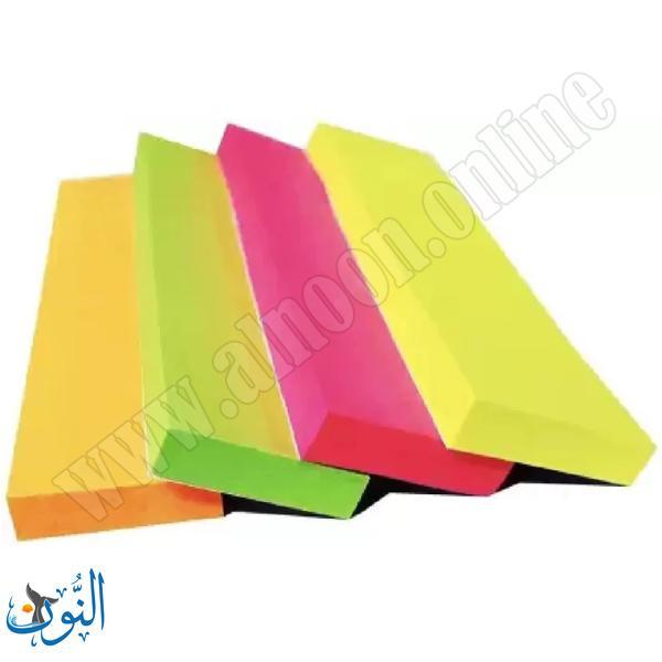 ورق ملاحظات لاصق شرائح 5 لون 100 ورقة