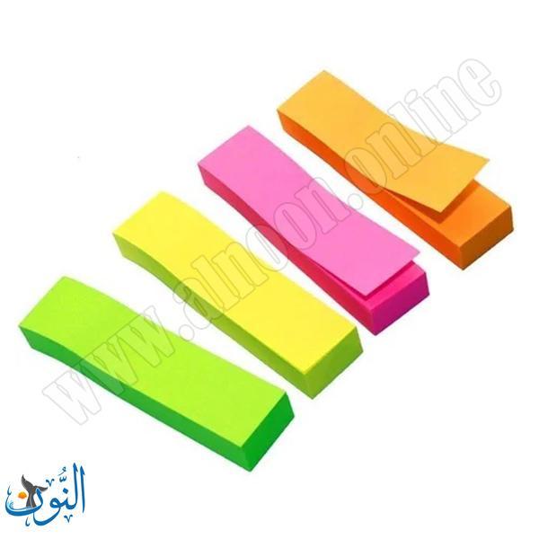 ورق ملاحظات لاصق شرائح 5 لون 100 ورقة