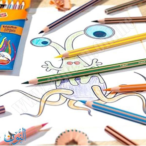 الوان خشب 12 لون  BIC Stripes