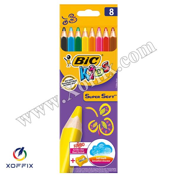 الوان خشب عملاق 8 لون BIC Super Soft