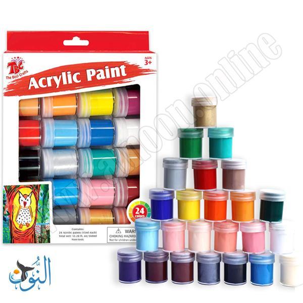 الوان اكريليك 15 مل 24 لون TBC