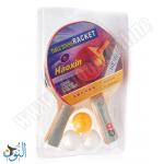 مضارب طاولة مع ثلاث كرات