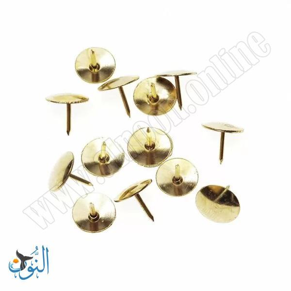 دبوس طبعة ذهبي علبة 50 قطعة