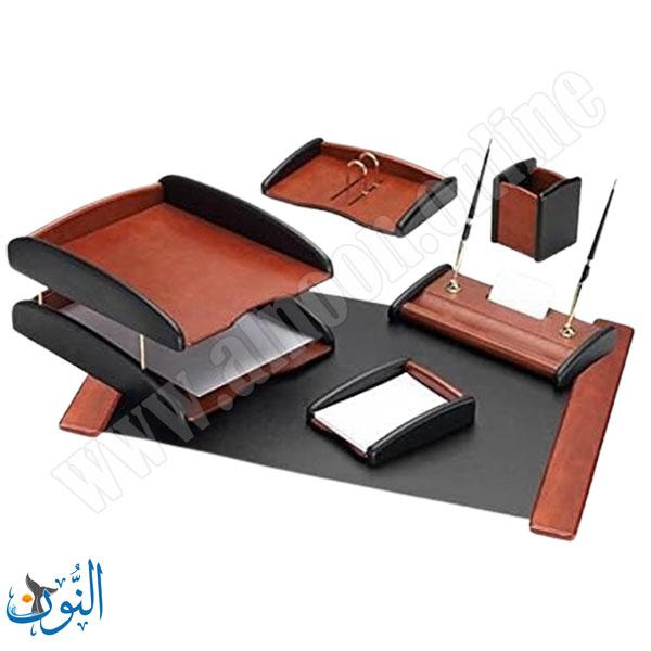 طقم مكتب مدير 6 قطع خشب و اسود