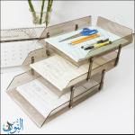 طبق وثائق بلاستيك ثلاثي متحرك