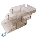 طبق وثائق بلاستيك ثلاثي متحرك