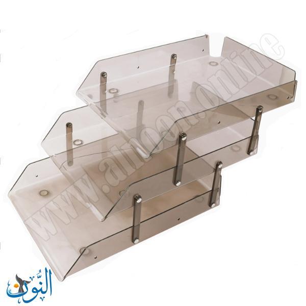 طبق وثائق بلاستيك ثلاثي متحرك