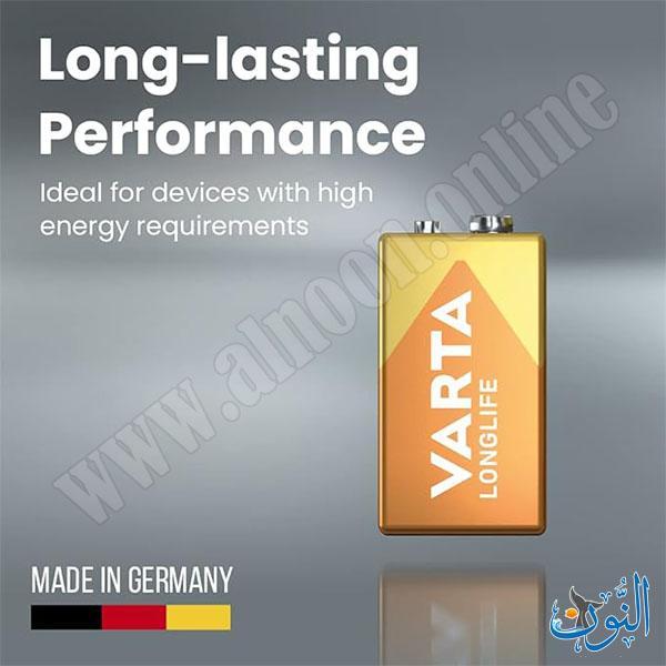 بطارية VARTA LOMGLIFE 9V MN1604