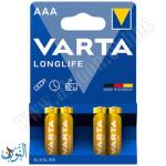 4 بطاريات AAA VARTA LONGLIFE LR03 MN2400