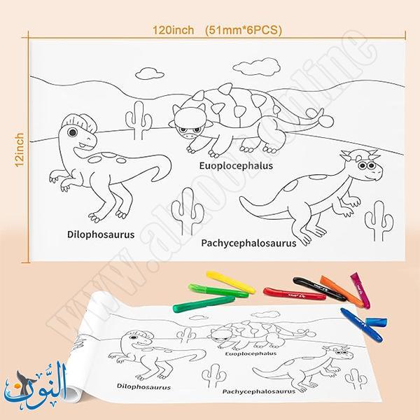 ورق جدران لاصق للتلوين 50*30 سم 6 قطع Y.PLUS