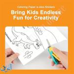 ورق جدران لاصق للتلوين 50*30 سم 6 قطع Y.PLUS