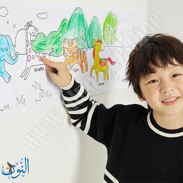 ورق جدران لاصق للتلوين 50*30 سم 6 قطع Y.PLUS