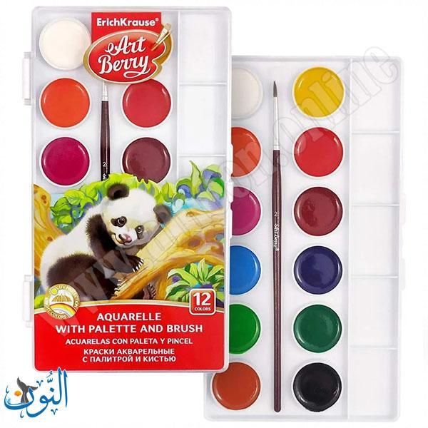 الوان مائية 12 لون اقراص مع فرشاة ErichKrause 41726