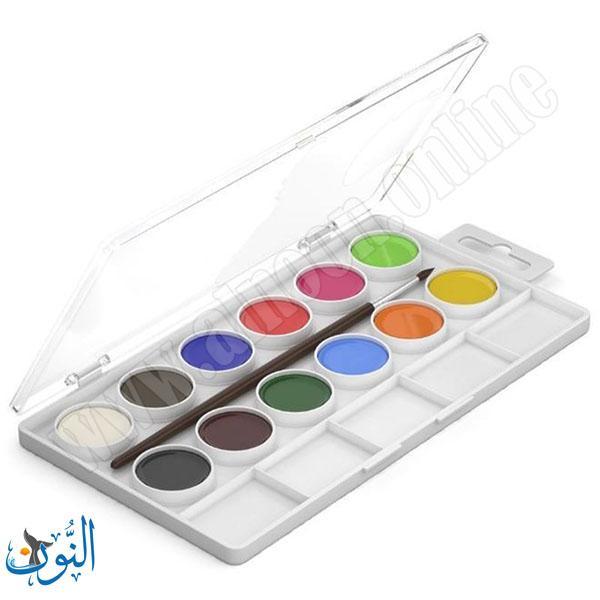 الوان مائية 12 لون اقراص مع فرشاة ErichKrause 41726
